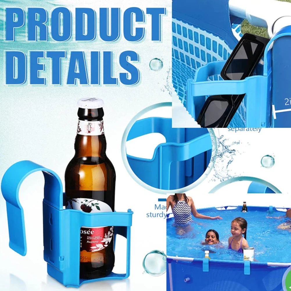 Hands-Free Poolside Drink Holder: Secure your refreshments while relaxing by the pool