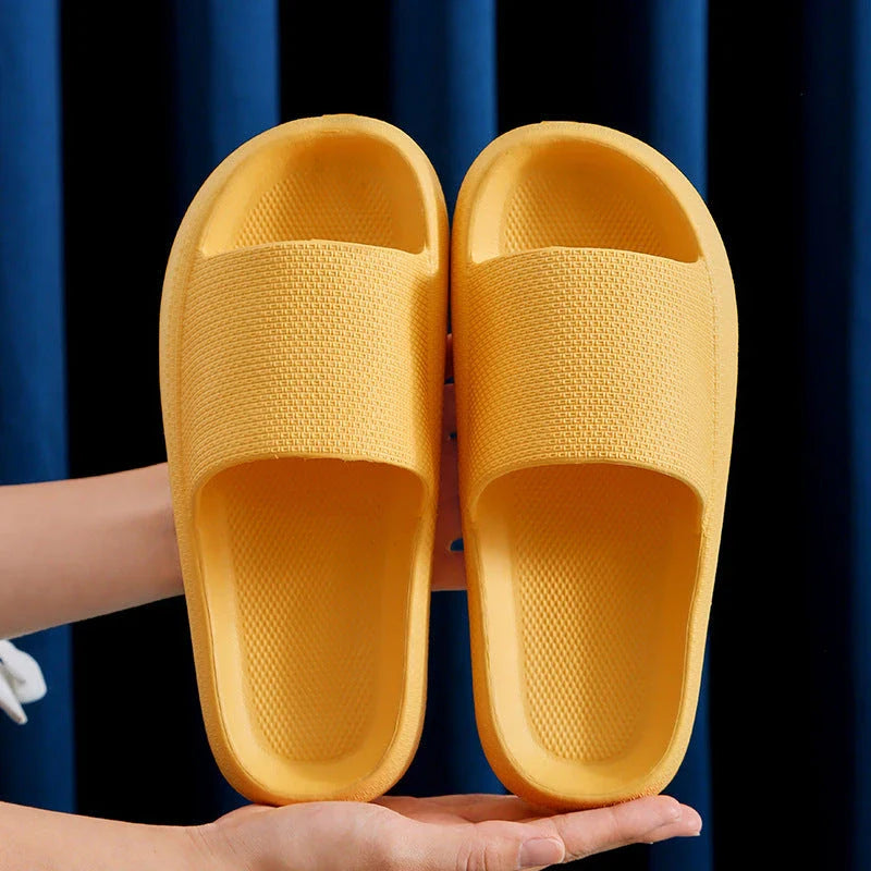Stylish bathroom slippers with soft, cushioned EVA soles in a variety of vibrant colors