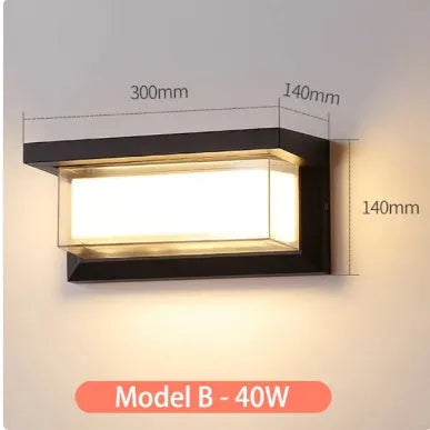 White IP65 waterproof outdoor wall lamp with acrylic shade and optional motion sensor for garden security.