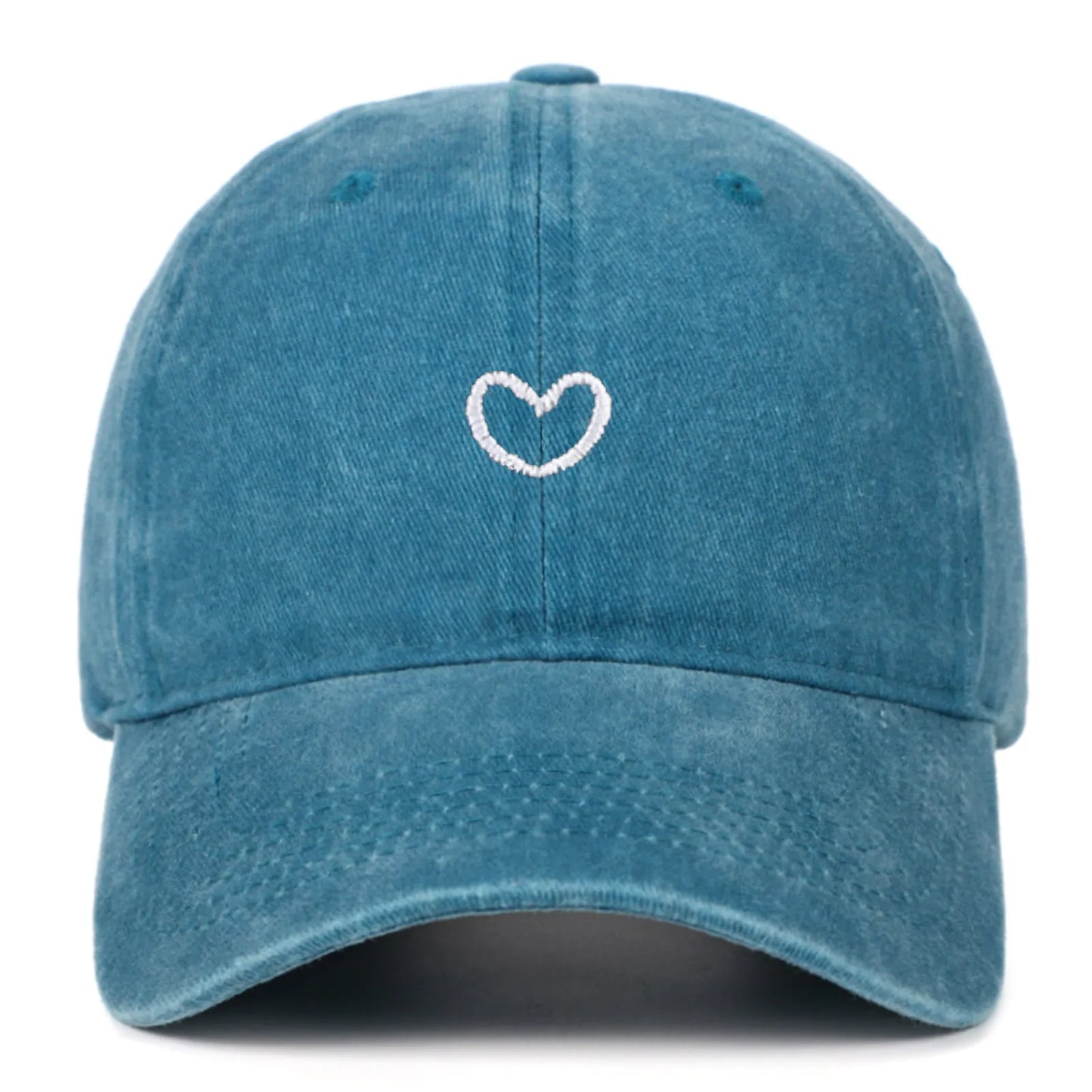 Retro-style baseball cap with colourful machine embroidery on a soft cotton dome crown, shown in a wine red colour.