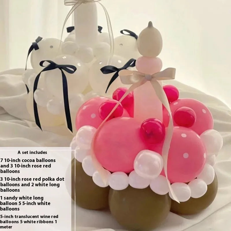 Balloon bouquet DIY kit for cake decorating with round balloon and 10 style options