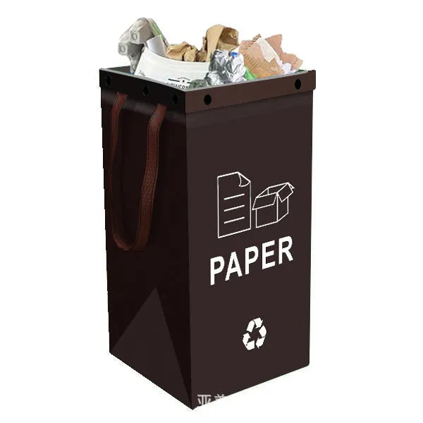 40-litre polypropylene rubbish bag showing 30x50x30cm dimensions and colour options including blue, green, and grey variations