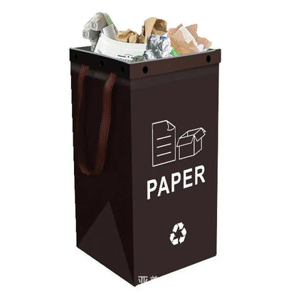 40-litre polypropylene rubbish bag showing 30x50x30cm dimensions and colour options including blue, green, and grey variations