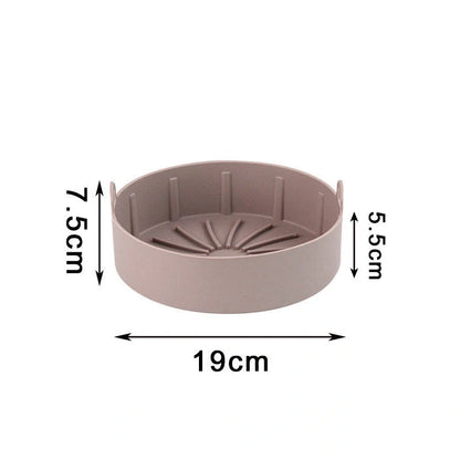 Reusable silicone air fryer pot liners in various colours and sizes
