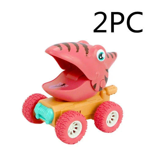Dinosaur Push Car Sliding Animal Toy Car in various designs including dinosaurs, owls, and snails