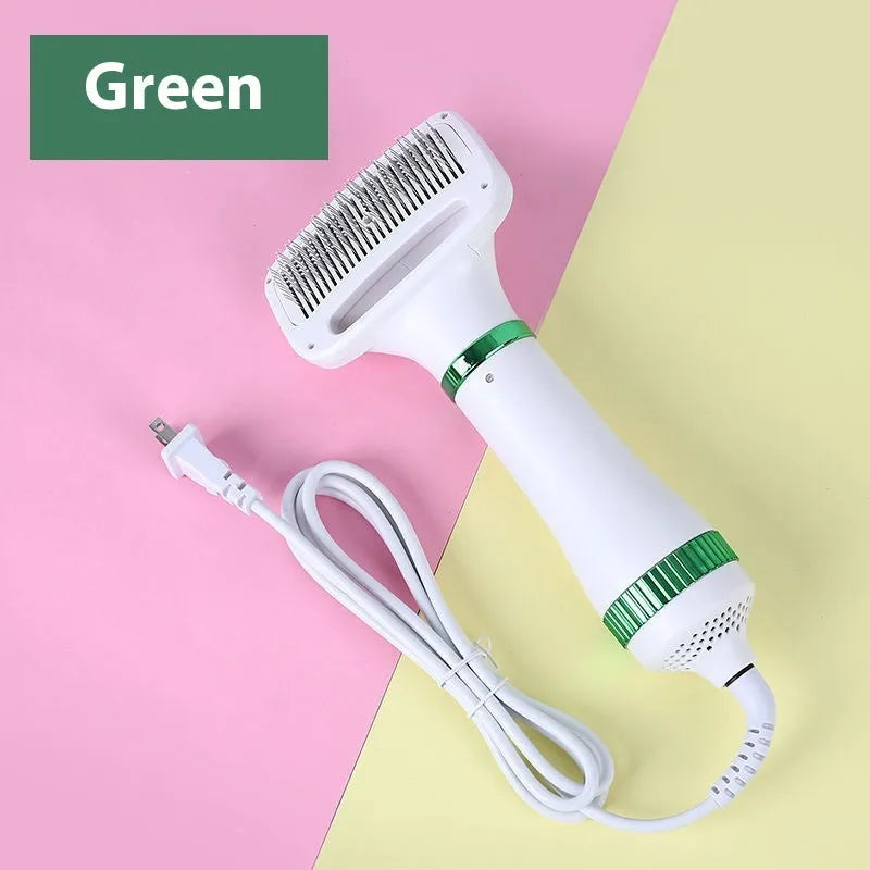 Second-generation pet hair dryer comb with integrated grooming and one-click hair removal function