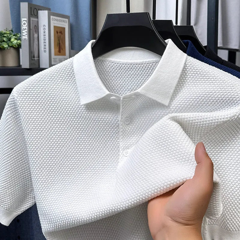 Loose fitting pure cotton short sleeve pullover in grey colour showing casual design