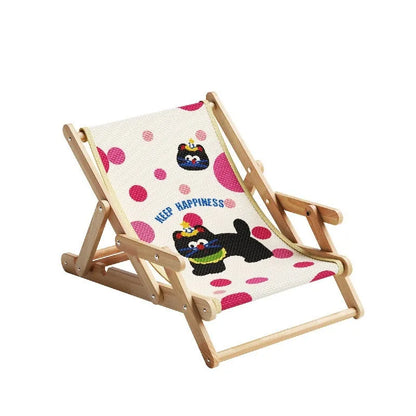 Sisal cat scratch board with integrated pine wood bed in summer dopamine pattern designs