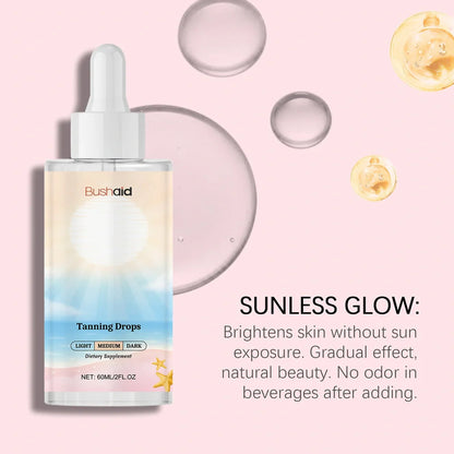 60ml tanning drops bottle with dropper for gradual self-tanning application