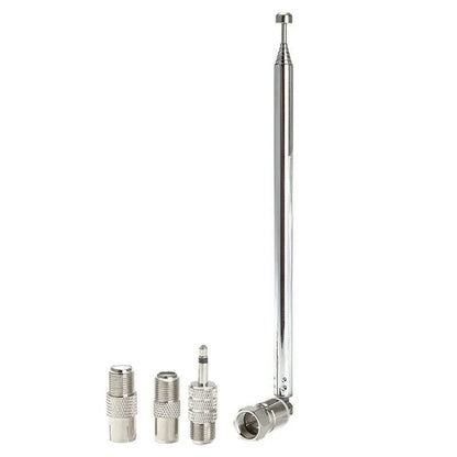 Five-piece antenna set with F head quick plug connectors and metal construction