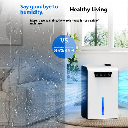 Milky white household dehumidifier unit for bedroom moisture control with 4-litre reservoir capacity