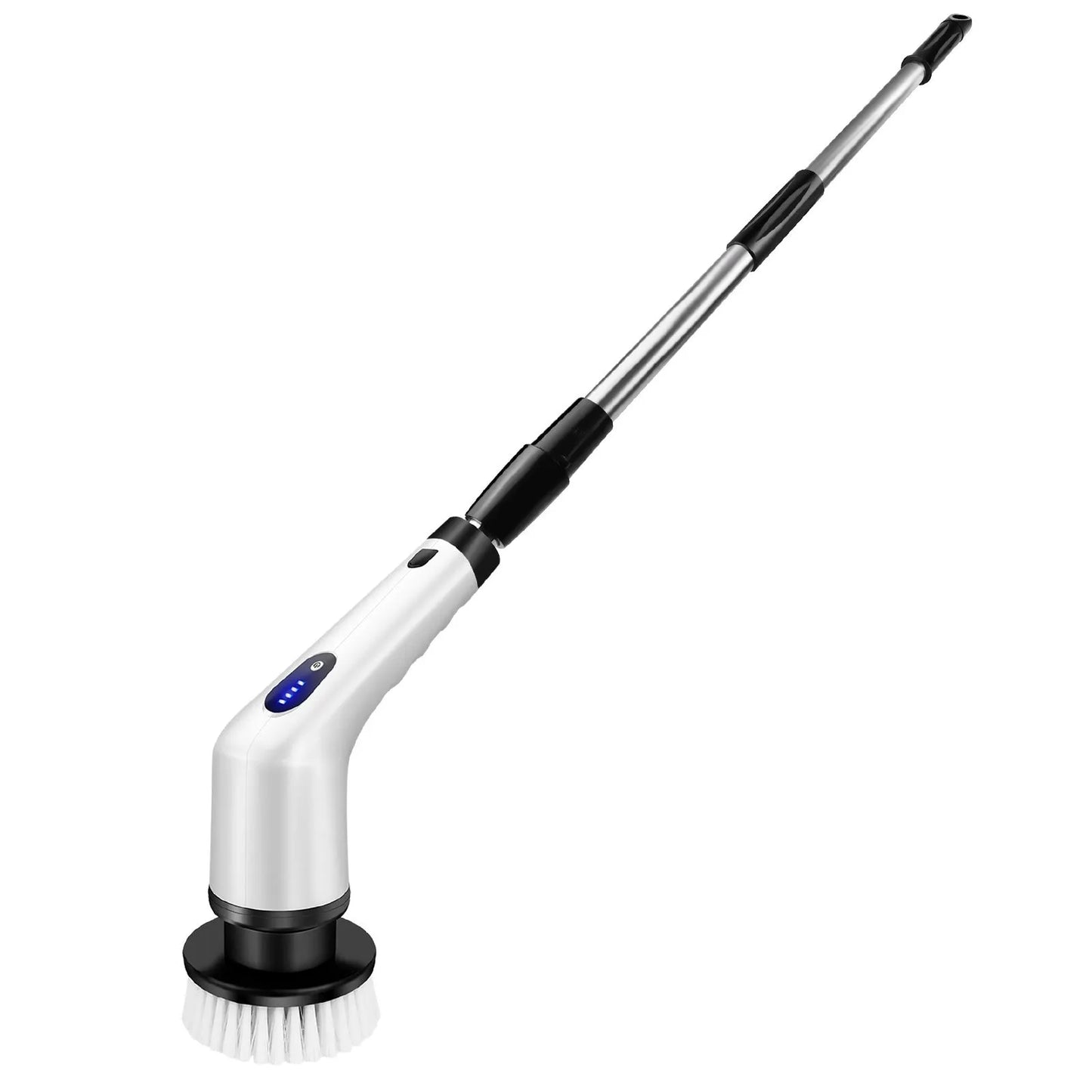 White ABS lithium rechargeable handheld cleaning ball set with multiple international power adapters