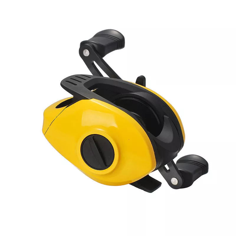 Small Yellow Water Drop Wheel Fishing Reel with 17+1 bearings and 8KG braking force