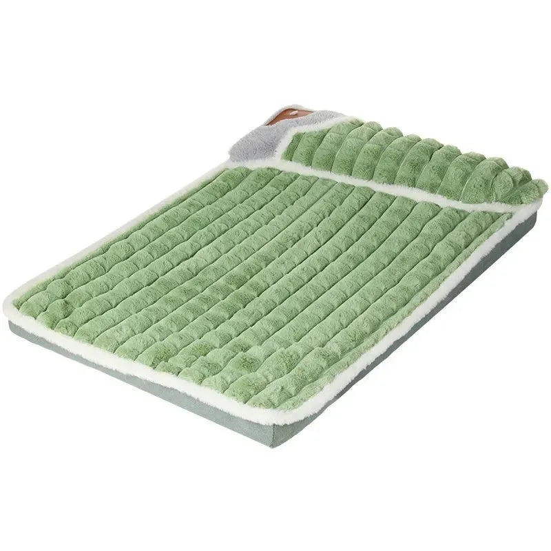 Large washable dog mat with detachable cover in grey colour, sized for autumn and winter use.