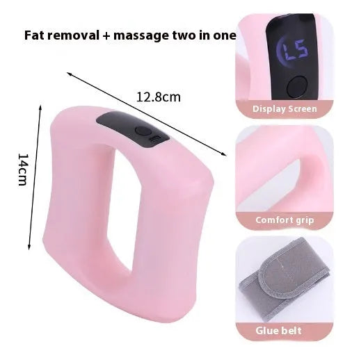 Blue, pink and purple silent USB rechargeable fascia massager with timer function