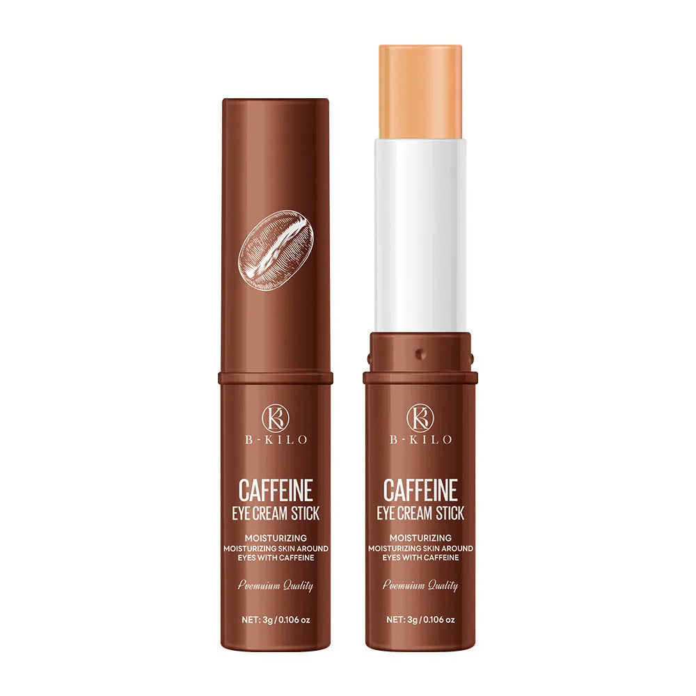 Caffeine eye cream stick in practical applicator format for under-eye fine lines and dark circles