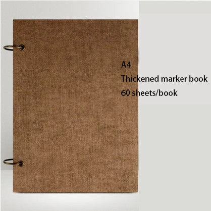 Premium sketchbook with high-quality marker paper in various colours and sizes