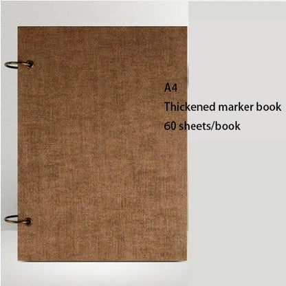 Premium sketchbook with high-quality marker paper in various colours and sizes