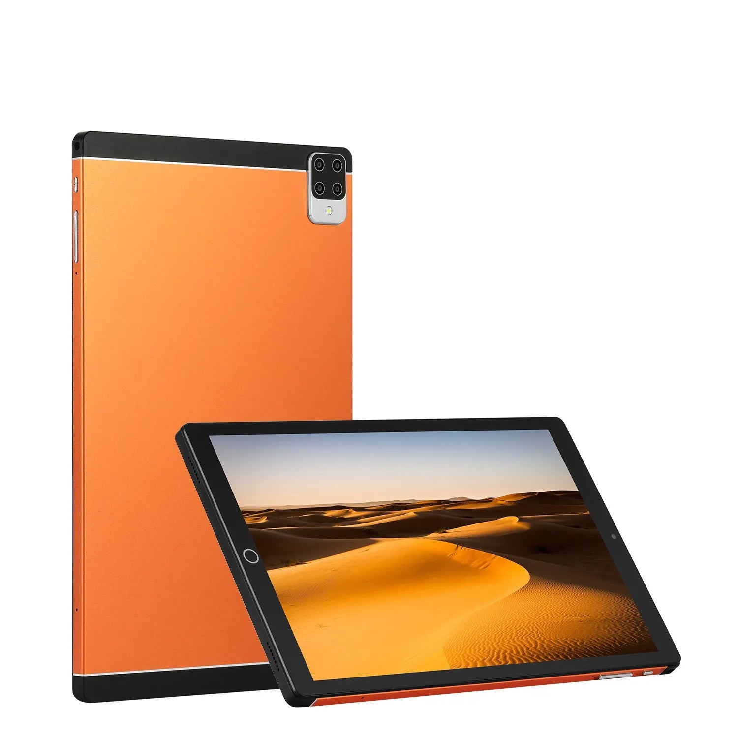 11.6-inch Android 15 tablet in green colour showing home screen interface with dual SIM and GPS features