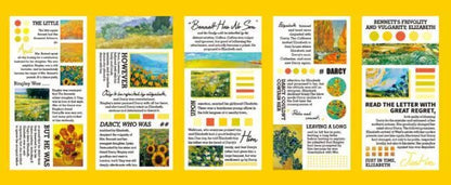 Pack of 20 rectangular paper stickers featuring famous landscape painting artworks.