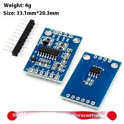 24-bit precision pressure sensor weighing module with IIC interface, shown in blue, green, purple or red board variants