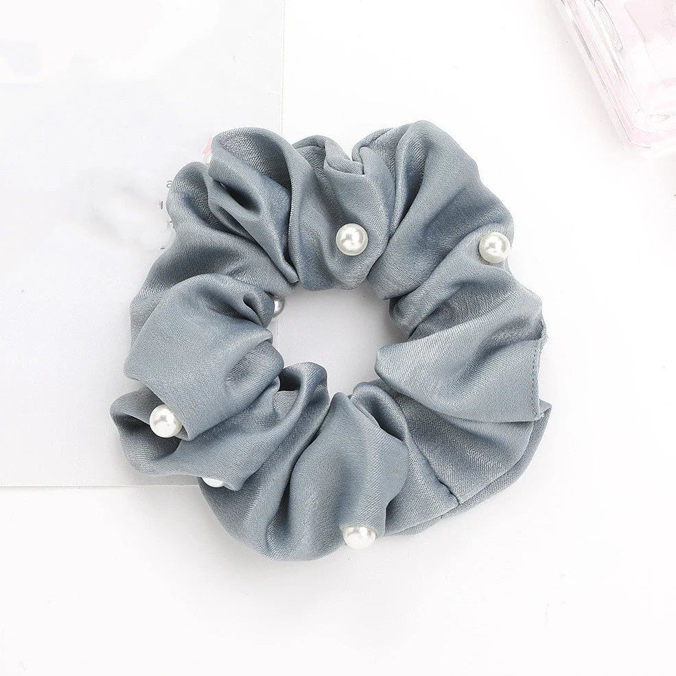 Creative rubber band fabric hair accessories hair ring in six colours including red, black, dark blue, pink, grey, light blue