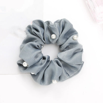 Creative rubber band fabric hair accessories hair ring in six colours including red, black, dark blue, pink, grey, light blue