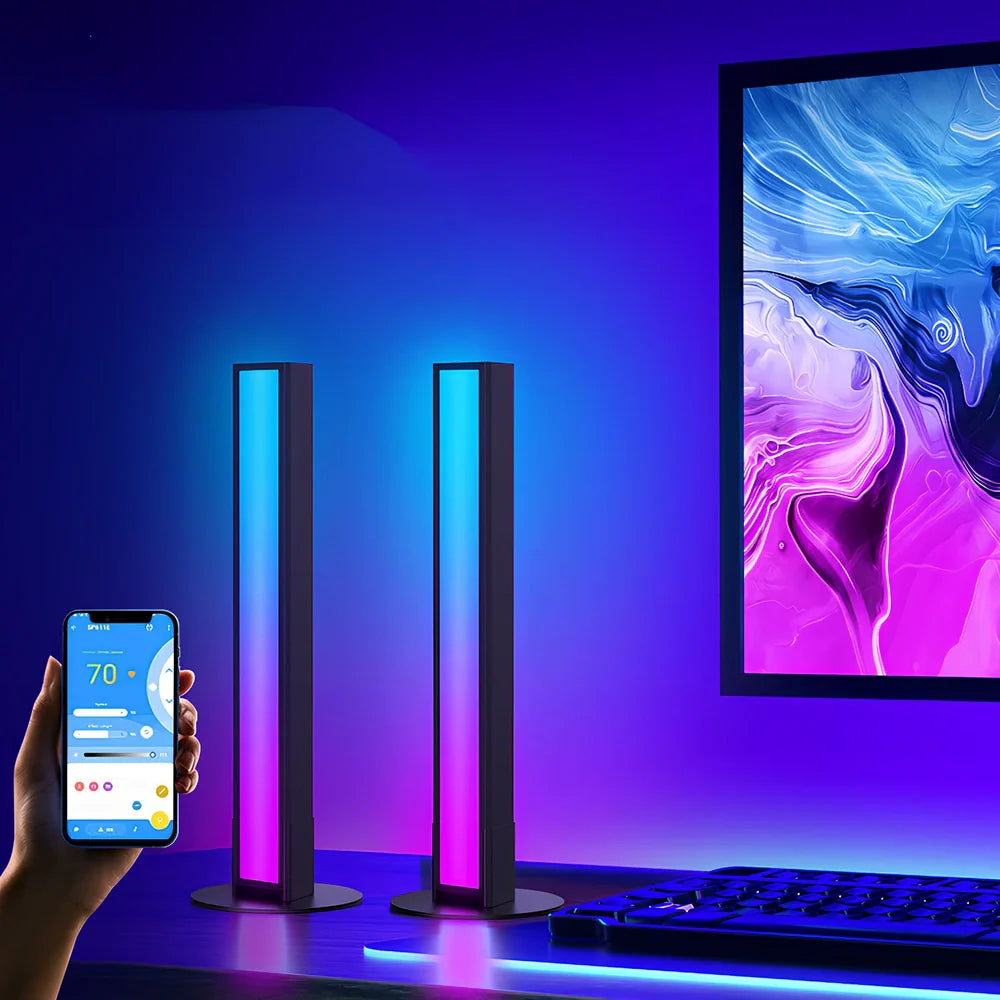 25.5cm black and white RGB ambient light strips with 470 lumens brightness and smart connectivity options