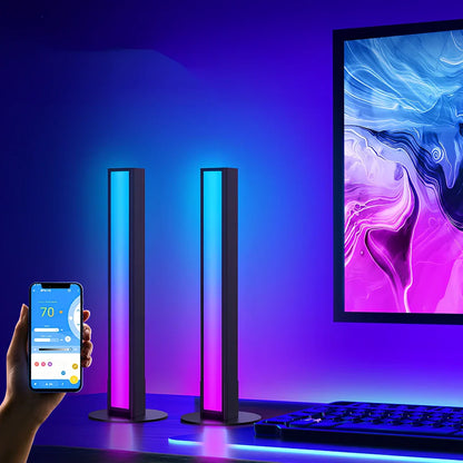 25.5cm black and white RGB ambient light strips with 470 lumens brightness and smart connectivity options