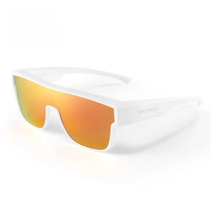 Cycling goggles with polarised lenses and large frame in various colour options
