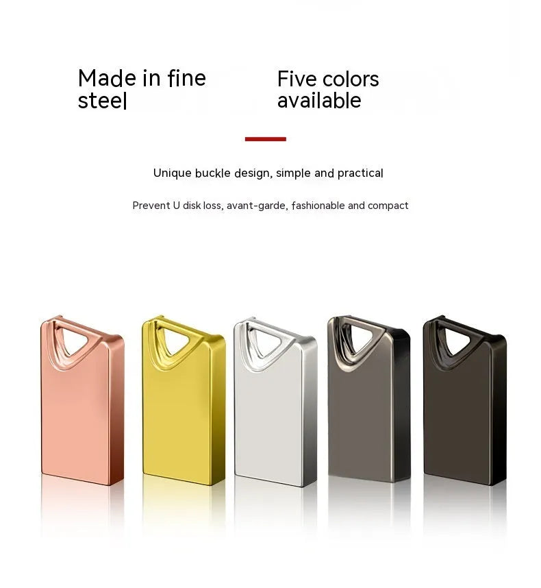Mini white metal USB flash drive with laser pen, 24x12x0.45mm, for car music and files