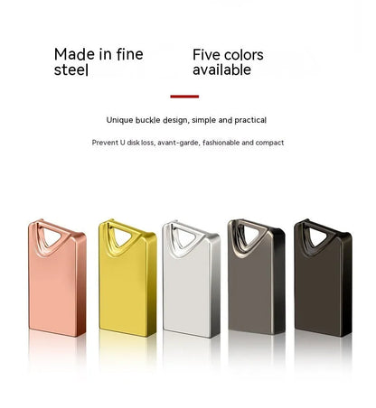 Mini white metal USB flash drive with laser pen, 24x12x0.45mm, for car music and files