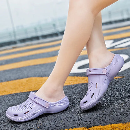 Men's EVA beach shoes with soft bottom and big toe design, shown in light grey, available in sizes 36-46