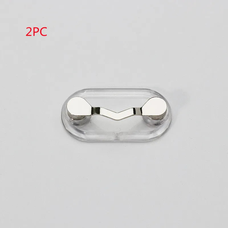 Magnetic glasses holder in black or silver, ABS and stainless steel travel storage bracket