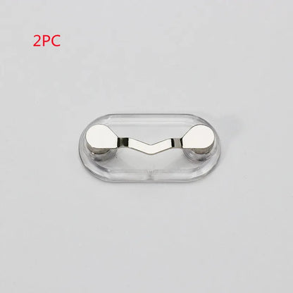 Magnetic glasses holder in black or silver, ABS and stainless steel travel storage bracket