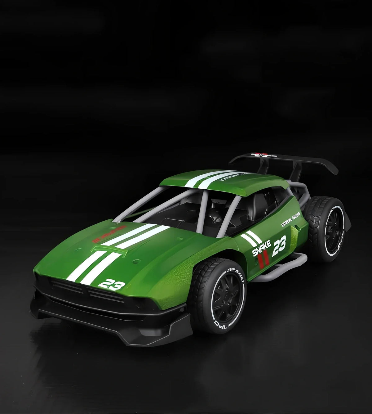 2.4G 4-channel RC drifting car in grey colour with handle remote controller and USB cable