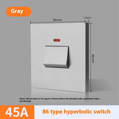 25A 45A high-current plastic switch with light panel for curved rack electrical installations