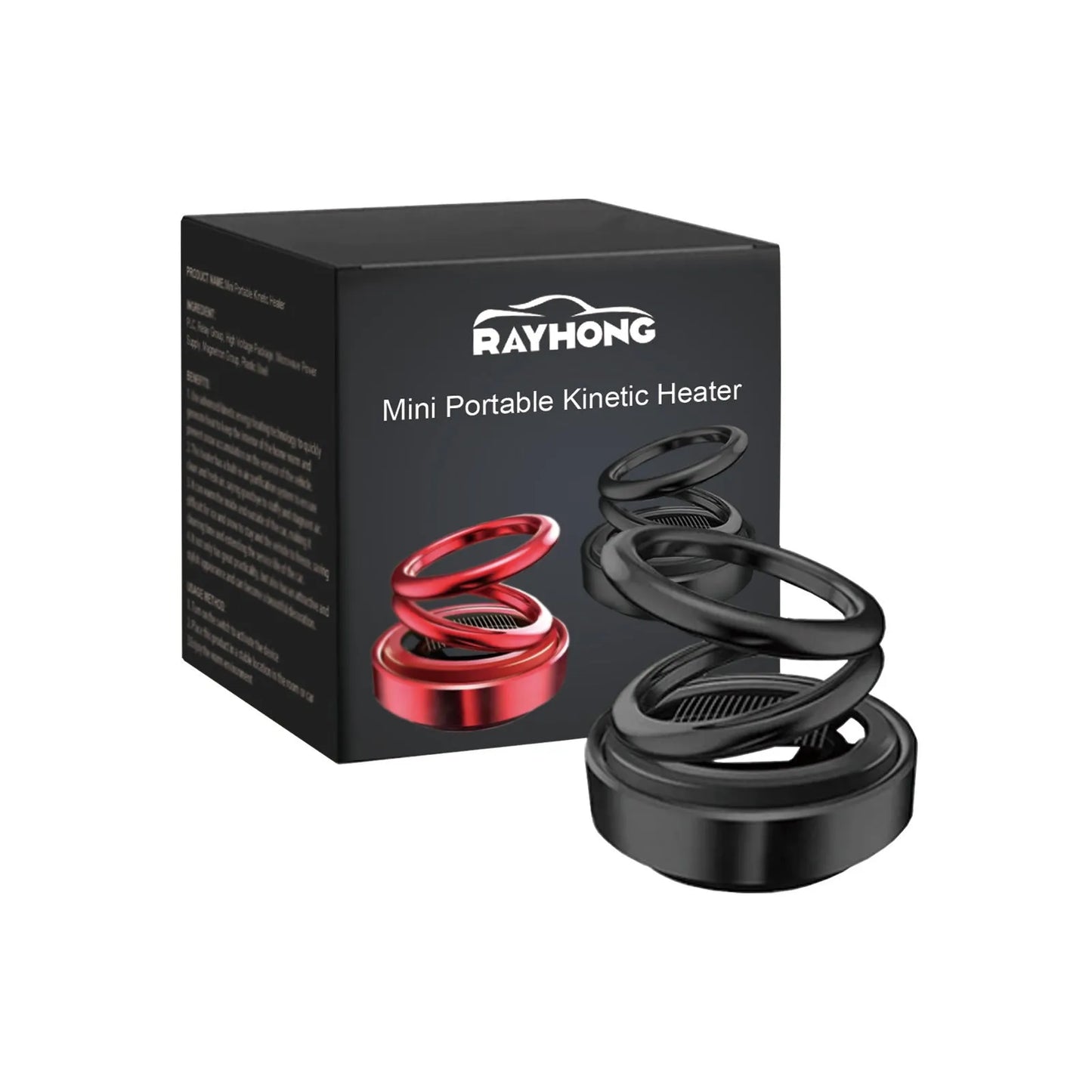 Black portable miniature vibration radiator for car heat dissipation measuring 5.1x6cm