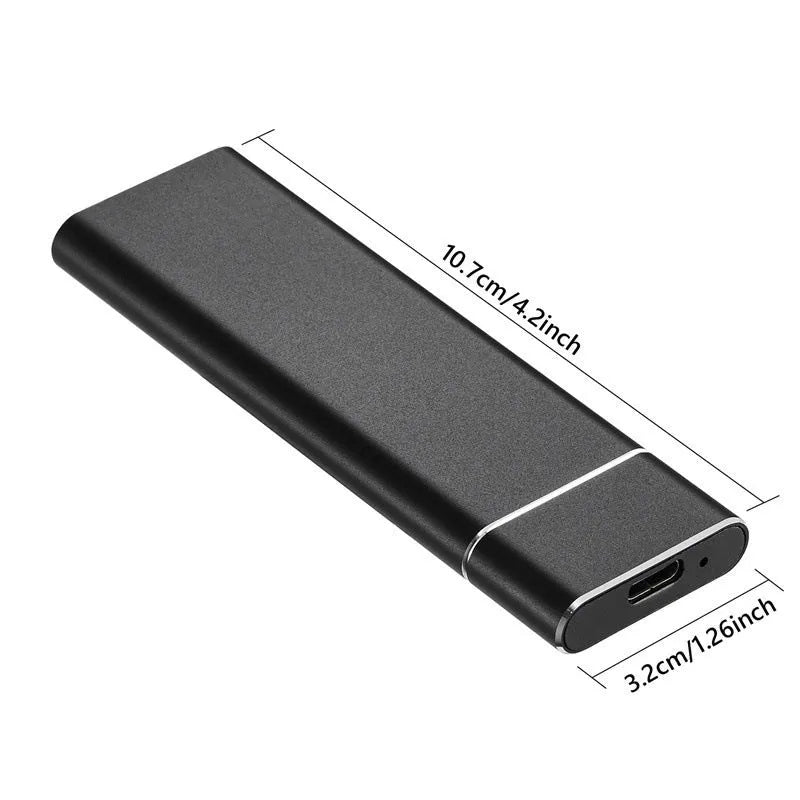 6TB mobile external hard drive in metal case with USB cable in choice of five colours