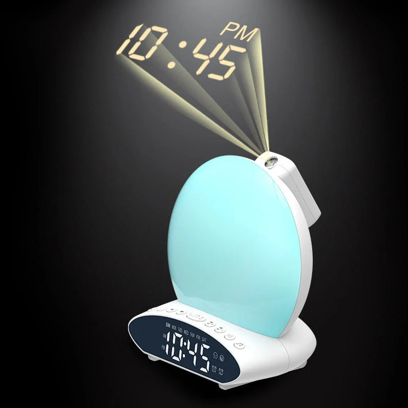 Wake-up Light Alarm Clock with sunrise simulation and FM radio features