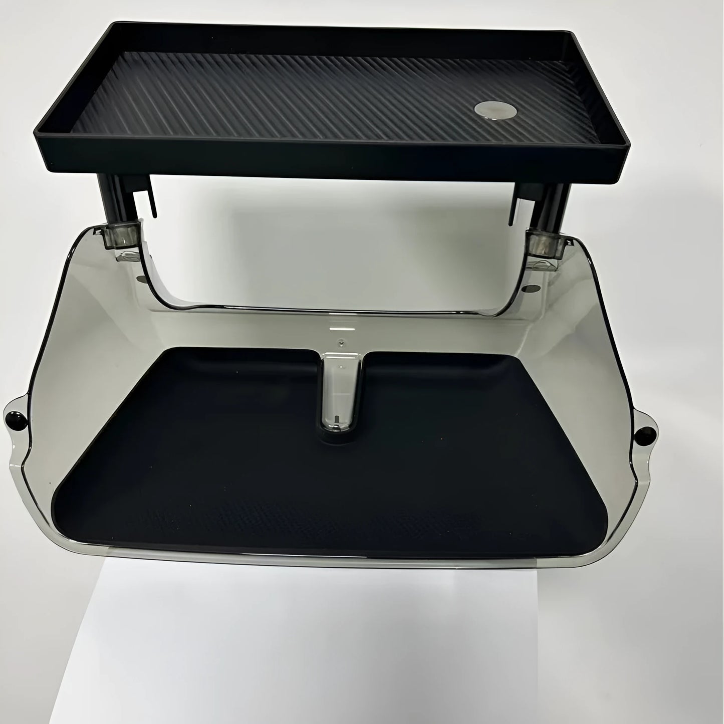 Tesla Model 3 and Y ETC storage box in Black mounted under vehicle touchscreen