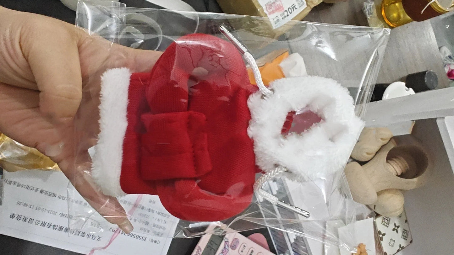 Christmas hoodie car gearshift cover in red and green
