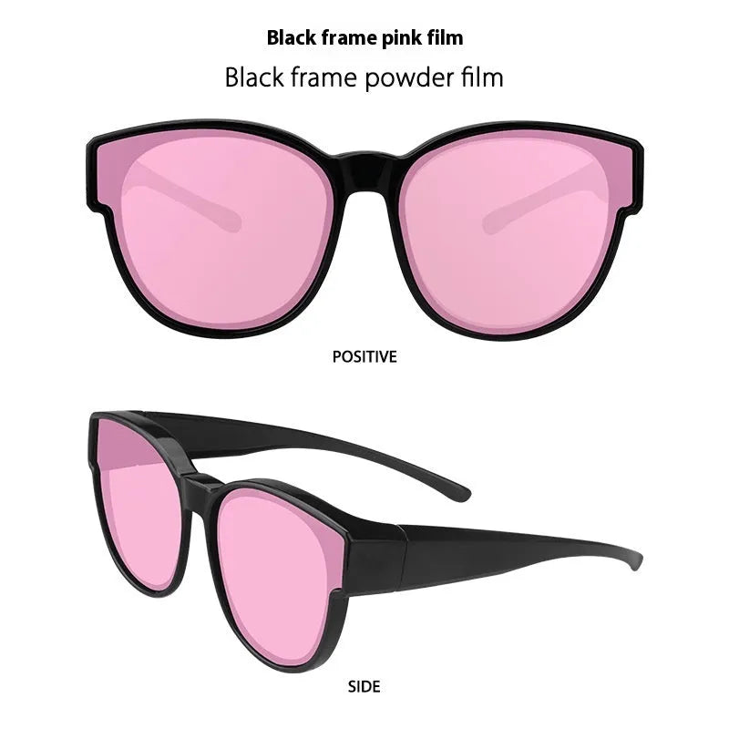 Women's polarised sunglasses with TR frame in black and transparent colour options.