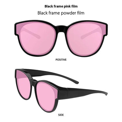 Women's polarised sunglasses with TR frame in black and transparent colour options.