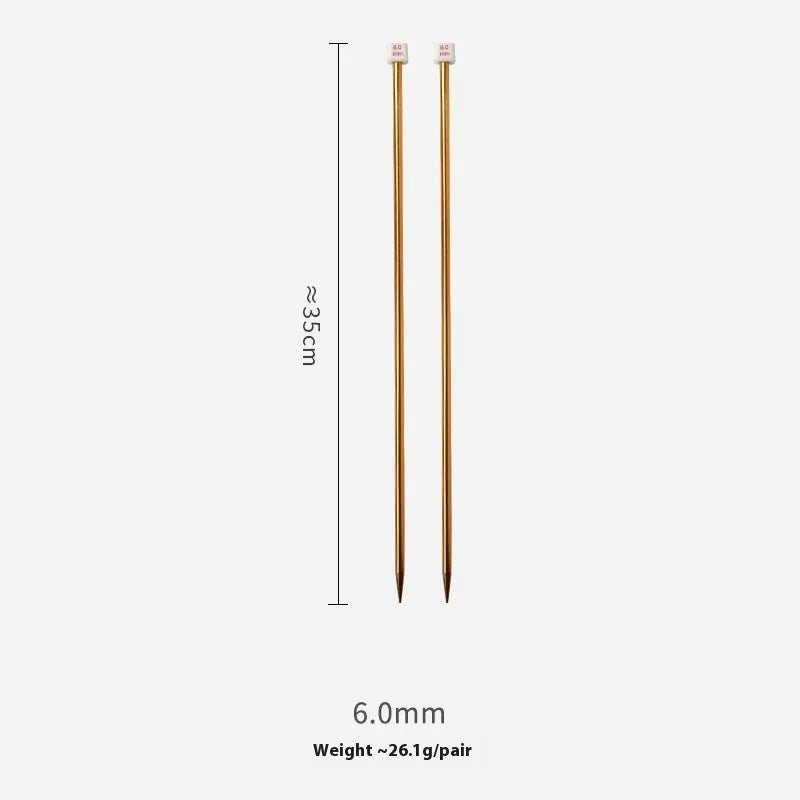 Crochet hook set with 13 sizes from 2.0mm to 10.0mm, each hook has a protective cap, showing lengthened 15cm shafts