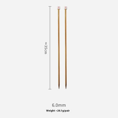 Crochet hook set with 13 sizes from 2.0mm to 10.0mm, each hook has a protective cap, showing lengthened 15cm shafts