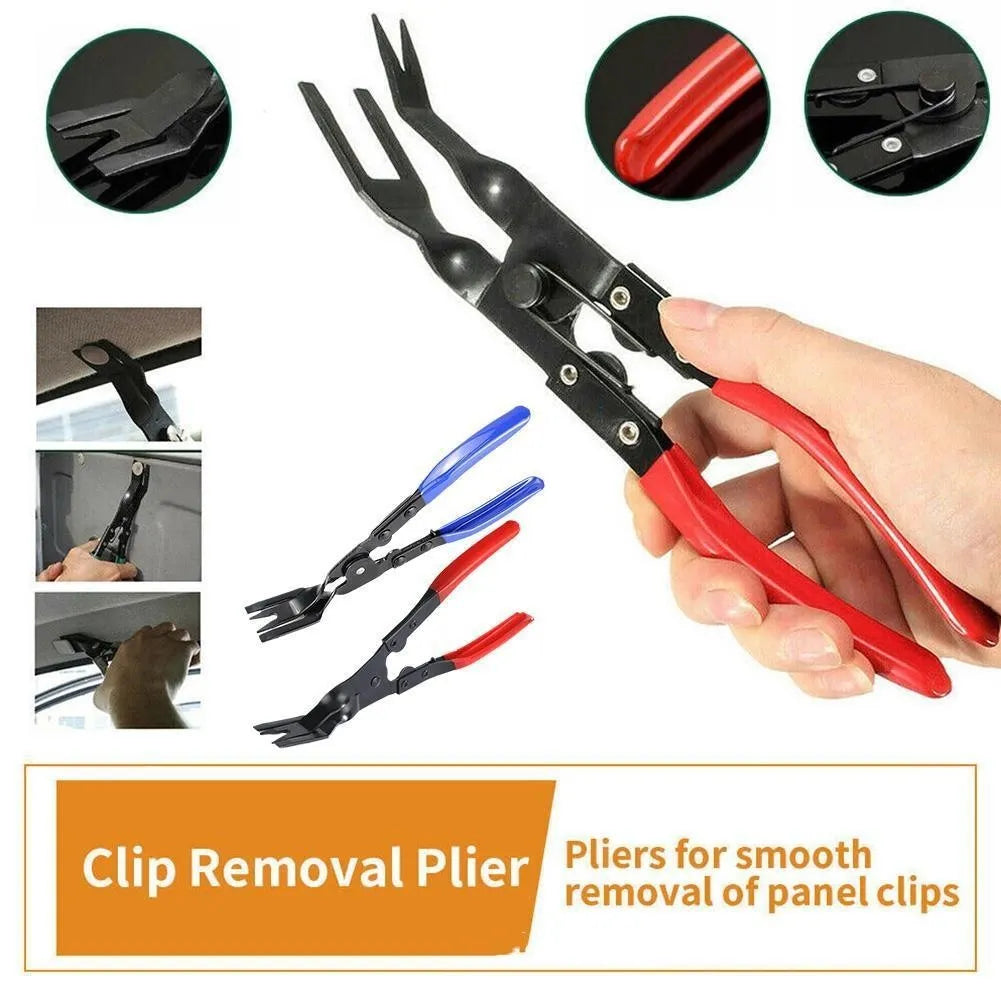 Blue automotive separator pliers for door panel and interior clamp removal, 240mm length