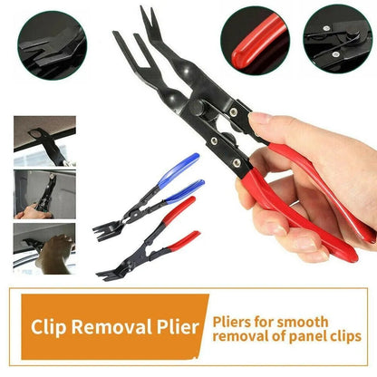 Blue automotive separator pliers for door panel and interior clamp removal, 240mm length
