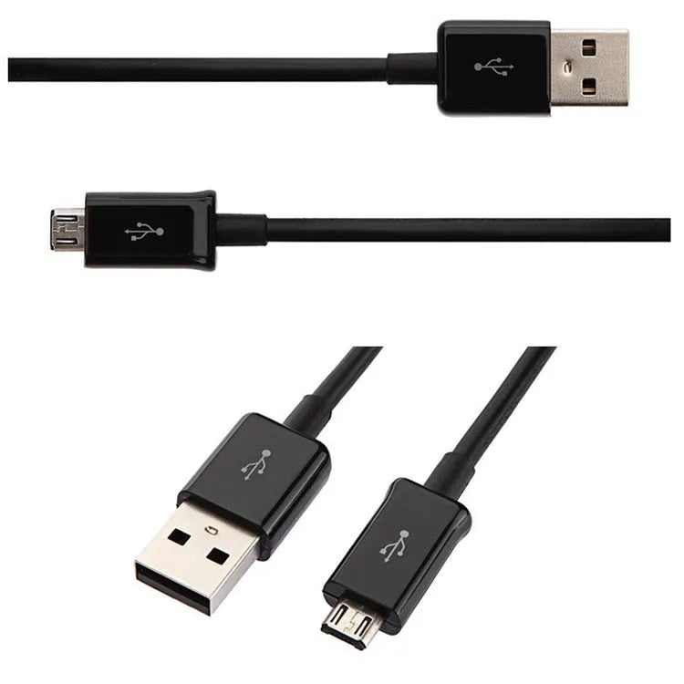 Android micro USB data cable 1 metre length black or white charging and sync cable