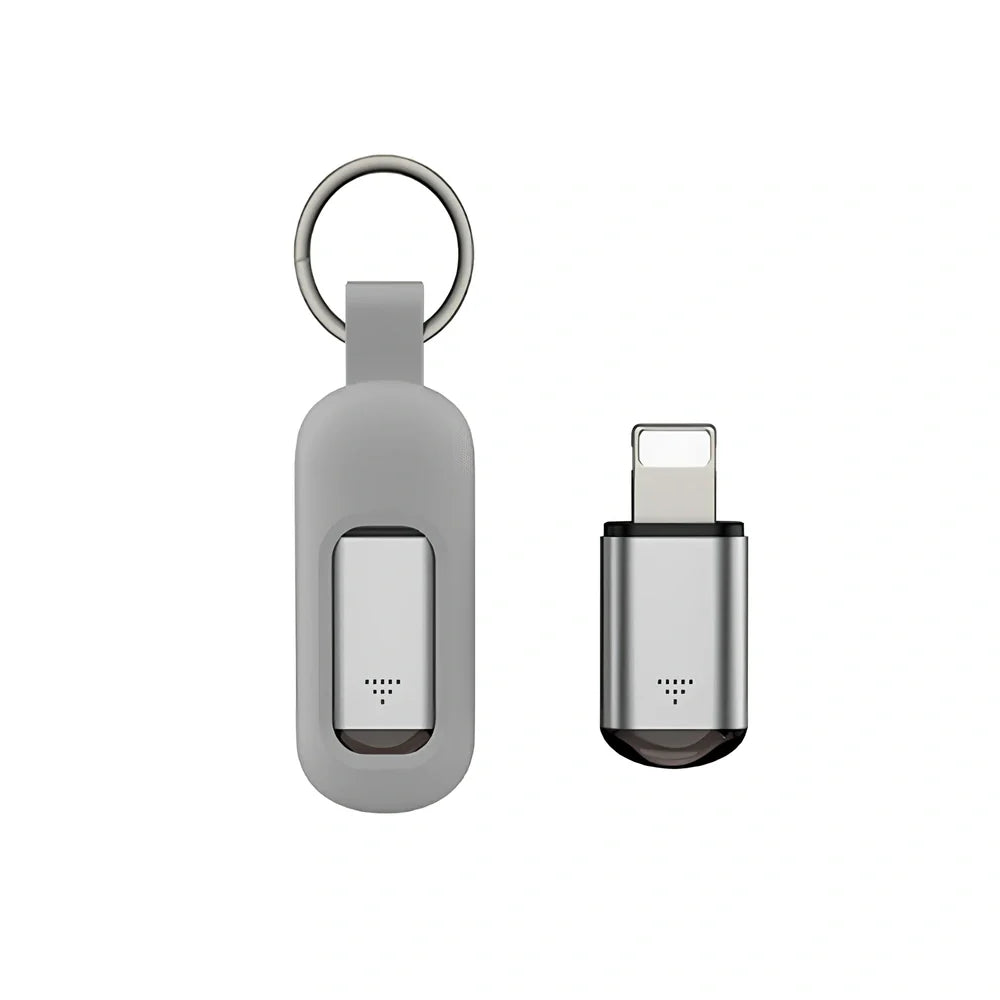 Black mobile phone infrared remote control learning device measuring 42mm by 14mm by 8mm with smartphone connection
